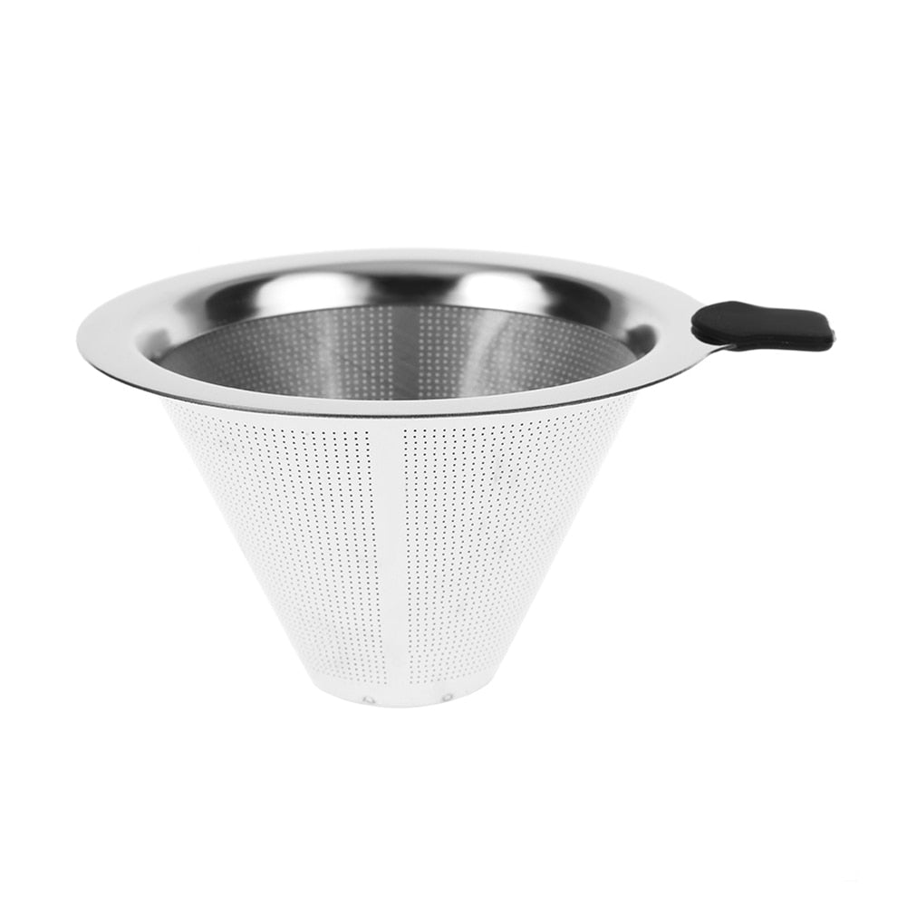 200ml/400ml Paperless Pour Over Coffee Dripper Reusable Stainless Steel Coffee Filter Coffee Brewing Tools