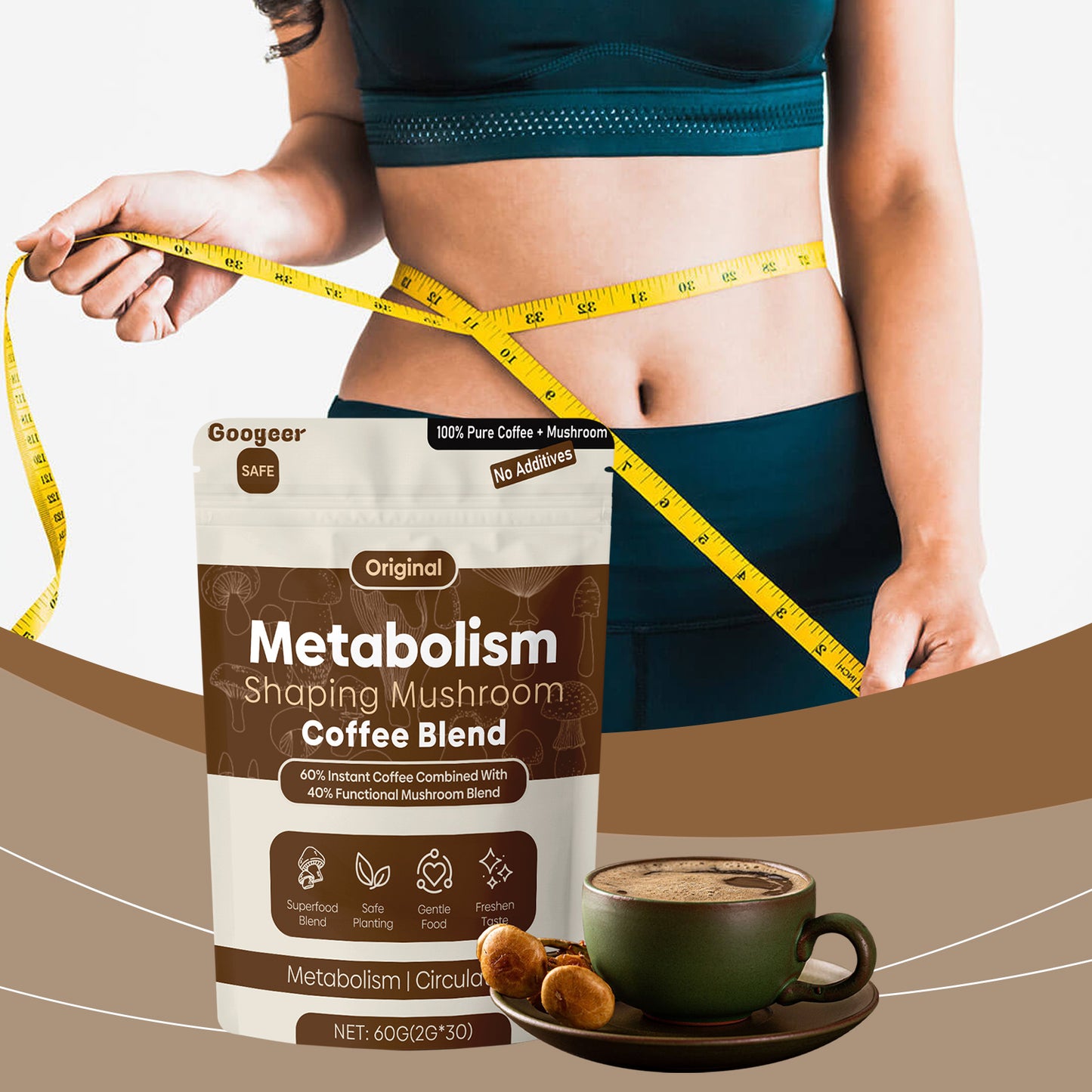 Googeer Metabolism Shaping Mushroom Coffee Blend