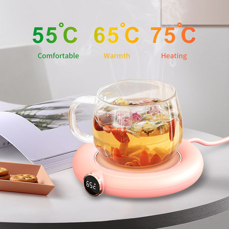 Smart Heating Coaster USB Desktop Warm Coaster 55 Degree Touch Thermostatic Coaster Coffee Insulation Pad