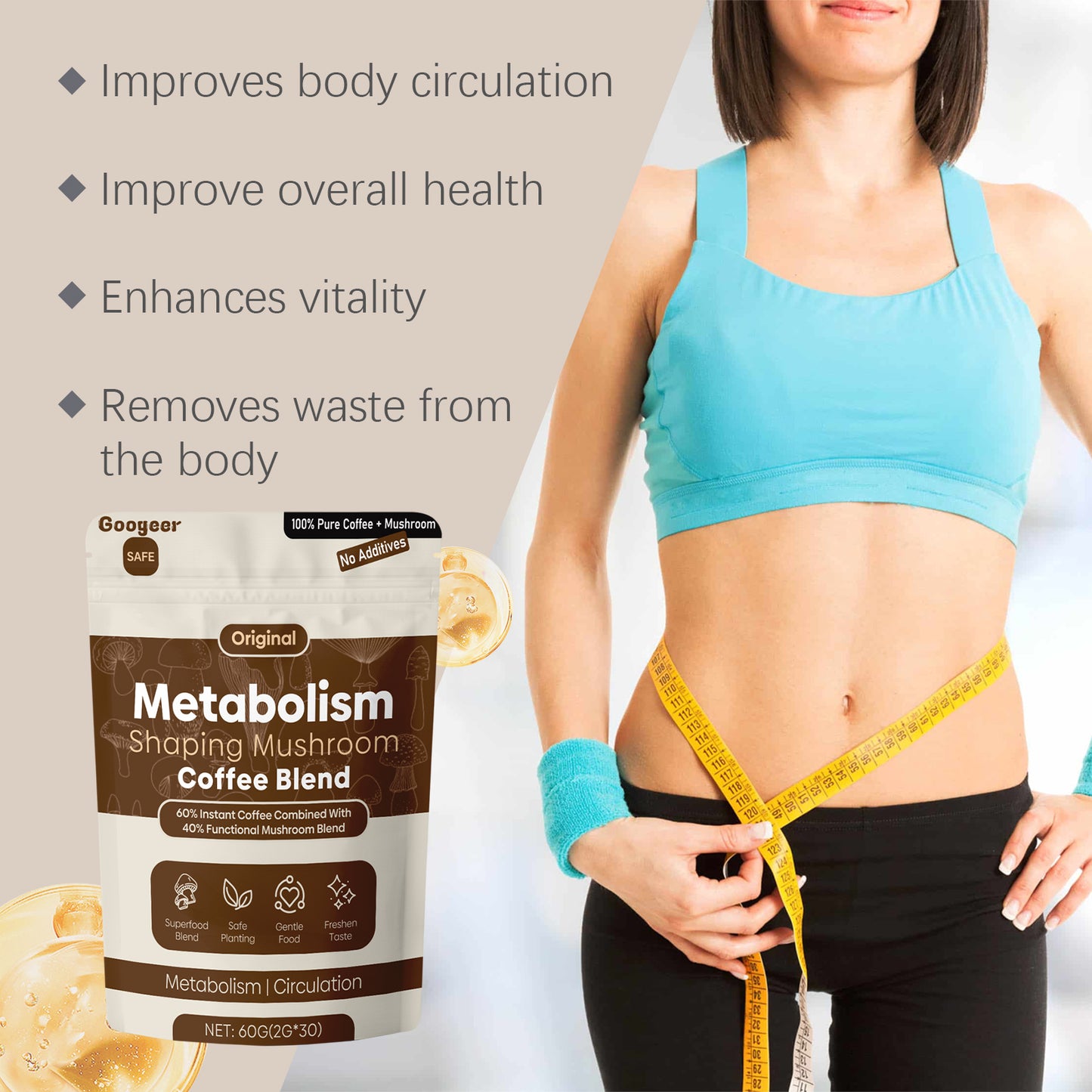 Googeer Metabolism Shaping Mushroom Coffee Blend